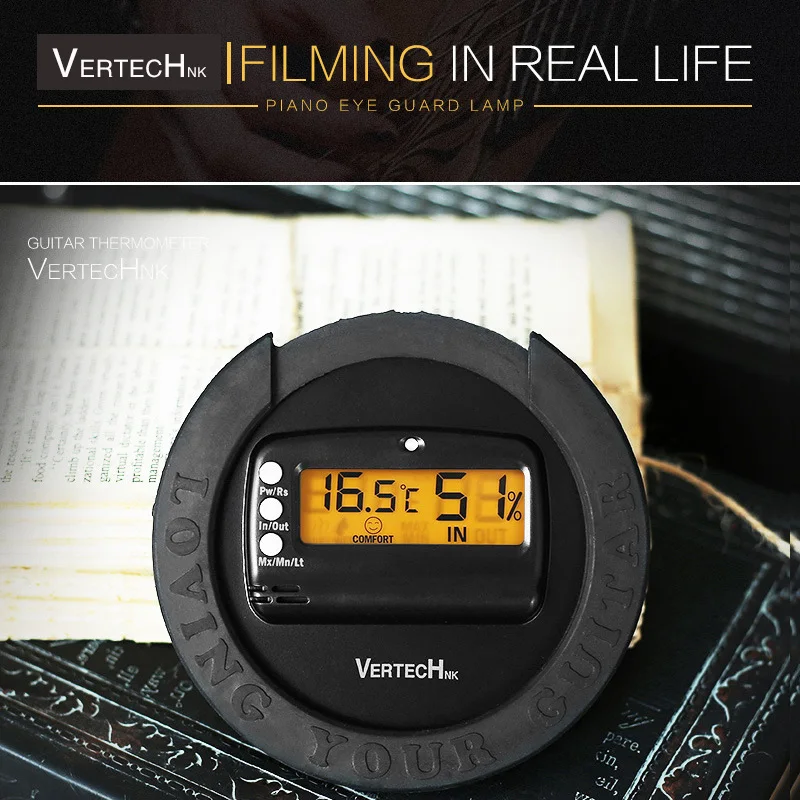 VERTECHnk SKY-100  Guitar sound hole dry humidifier dehumidification with temperature and humidity meter