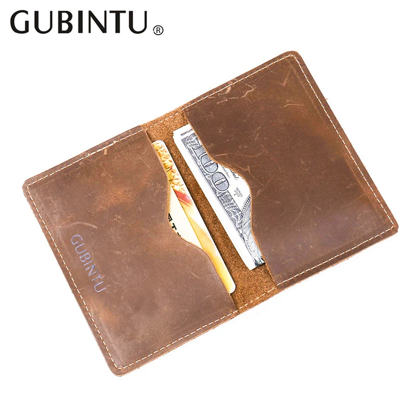 

Leather Card Holder Wallet Crazy Horse Leather Simple Style leather Card Holder Purse Men Real Leather Card Wallet Man