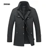 Drop shipping ZOEQO New Winter Wool Coat Slim Fit Jackets Mens Casual Warm Outerwear Jacket and coat Men Pea Coat Size M-4XL