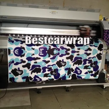 

1.52x10m Large Blue Snow Camo wrap Vinyl Gloss / matte Car Wrap With Air Rlease Full Arctic Camouflage Motorcycle covers