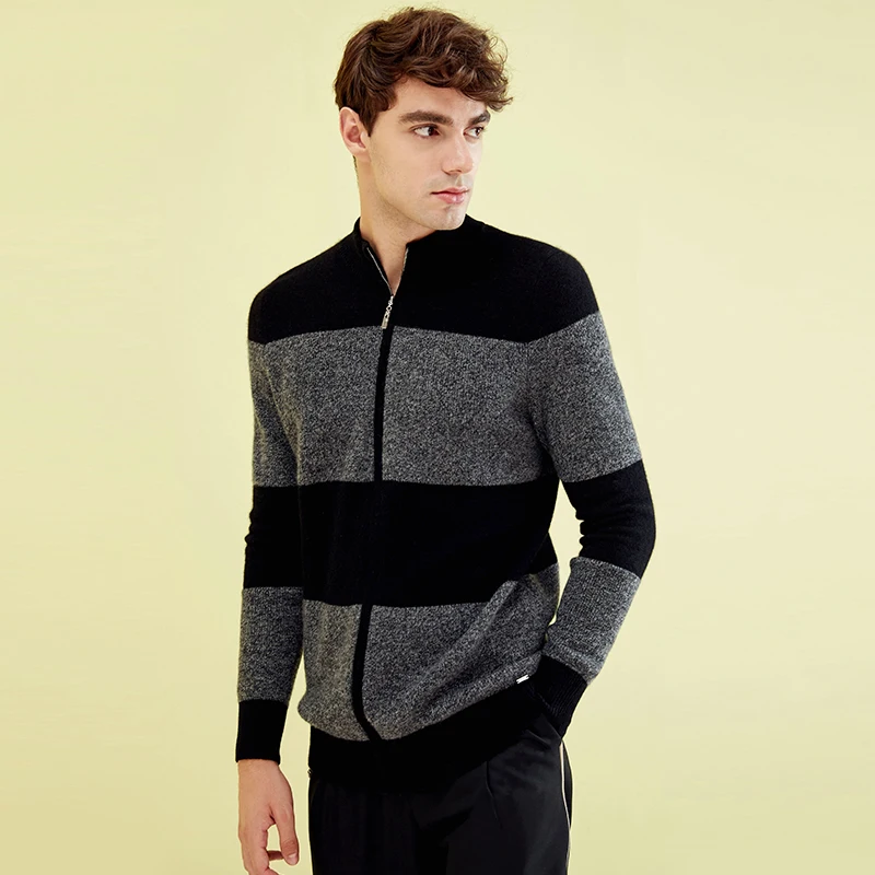 2018 New Autumn Winter Cardigan With Zipper Cashmere Sweater | Мужская одежда
