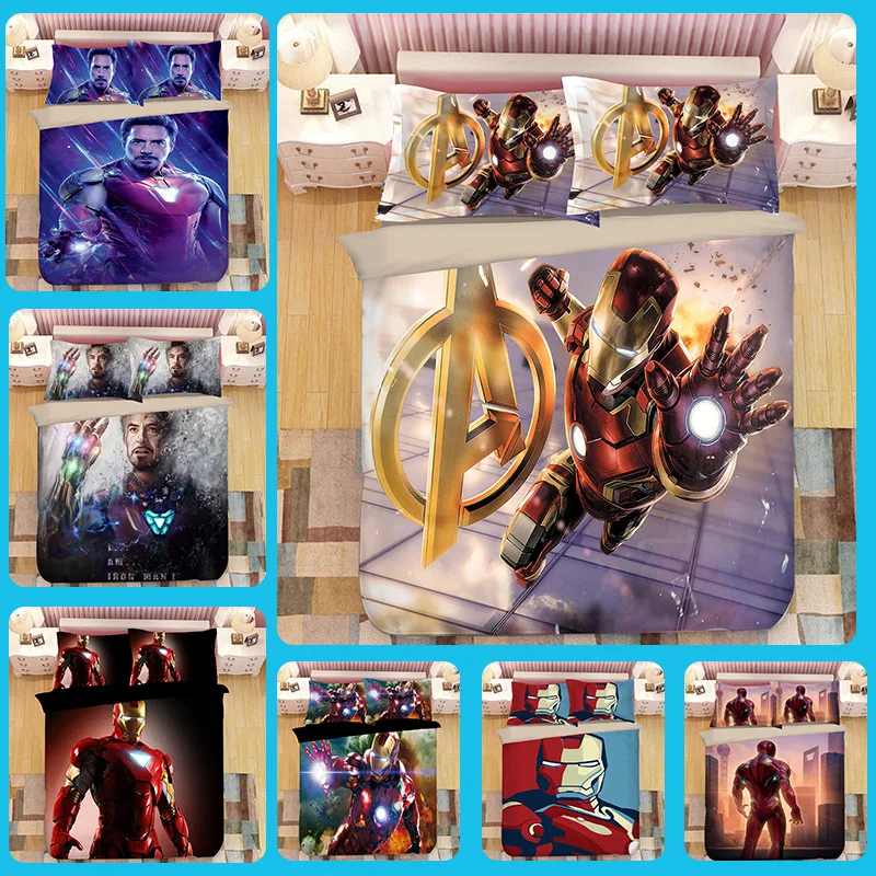 

Avengers iron Man 3D printing bedding set duvet cover set Pillowcases comforter bedding set Captain America bedclothes bed linen