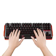87Keys Mechanical Gaming Keyboard with Gateron Switch ABS Side Printed Red Backlit Keycaps USB Wired Keyboard for PC Mac CS LOL 87Keys Mechanical Gaming Keyboard with Gateron Switch ABS Side Printed Red Backlit Keycaps USB Wired Keyboard for PC Mac CS LOL