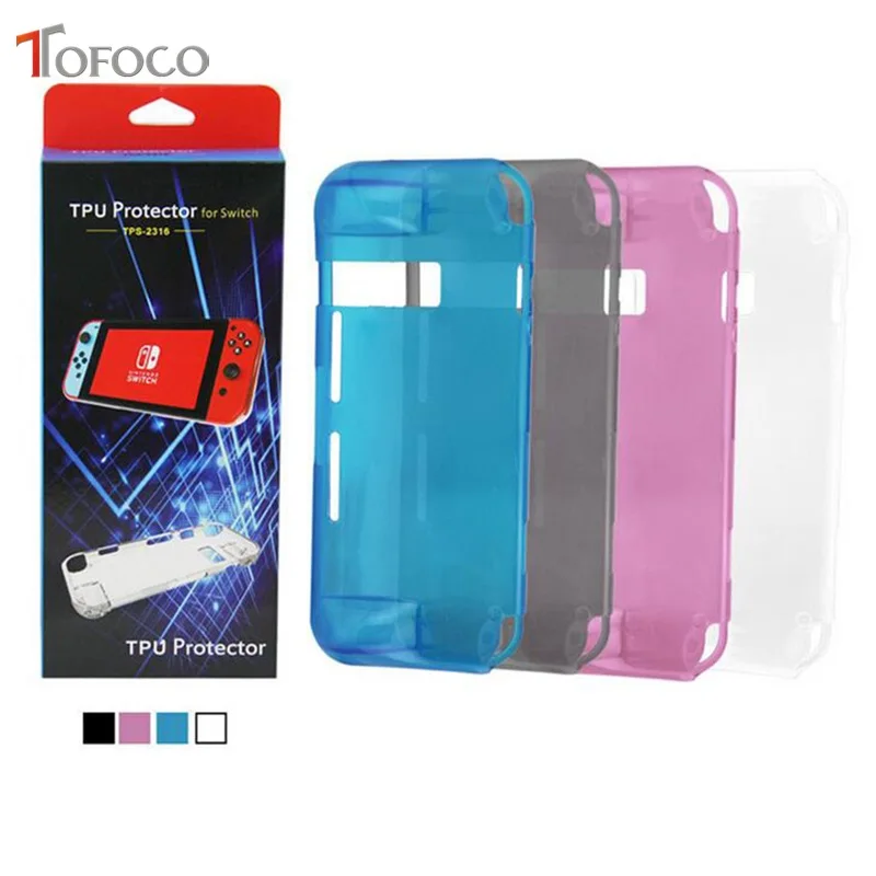 

Silicone PC Transparent Case For Nintendo Nintend Switch NS NX Cases Hard Clear Back Cover Shell Coque Ultra Thin Bag Gray Pink