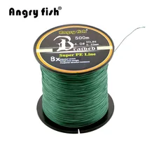 Angryfish Wholesale 500 Meters 8X Braided Fishing Line 11 Colors Super Strong PE Line