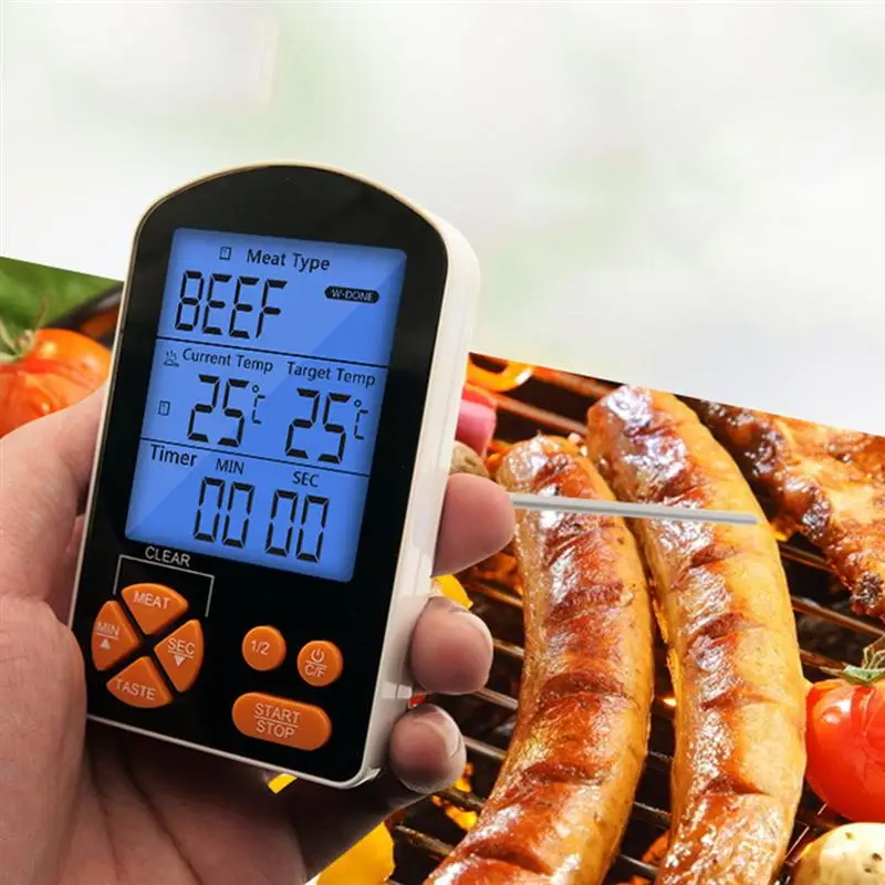 

1 Pc Probe Kitchen Food Barbecue Digital Alarm Multi Function Thermometer For Cooking Kitchen Baking(No Battery Included)