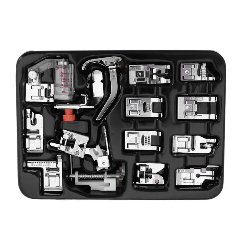 

12pcs/16pcs Sewing Machine Presser Feet Domestic Household Multi-functional Presser Foot Sewing Machine Parts