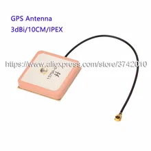Высокое качество 5dBi gps Керамическая антенна gps активная Внутренняя антенна 1575,42 МГц 25*25 мм 10 см IPEX Разъем 10 шт./партия