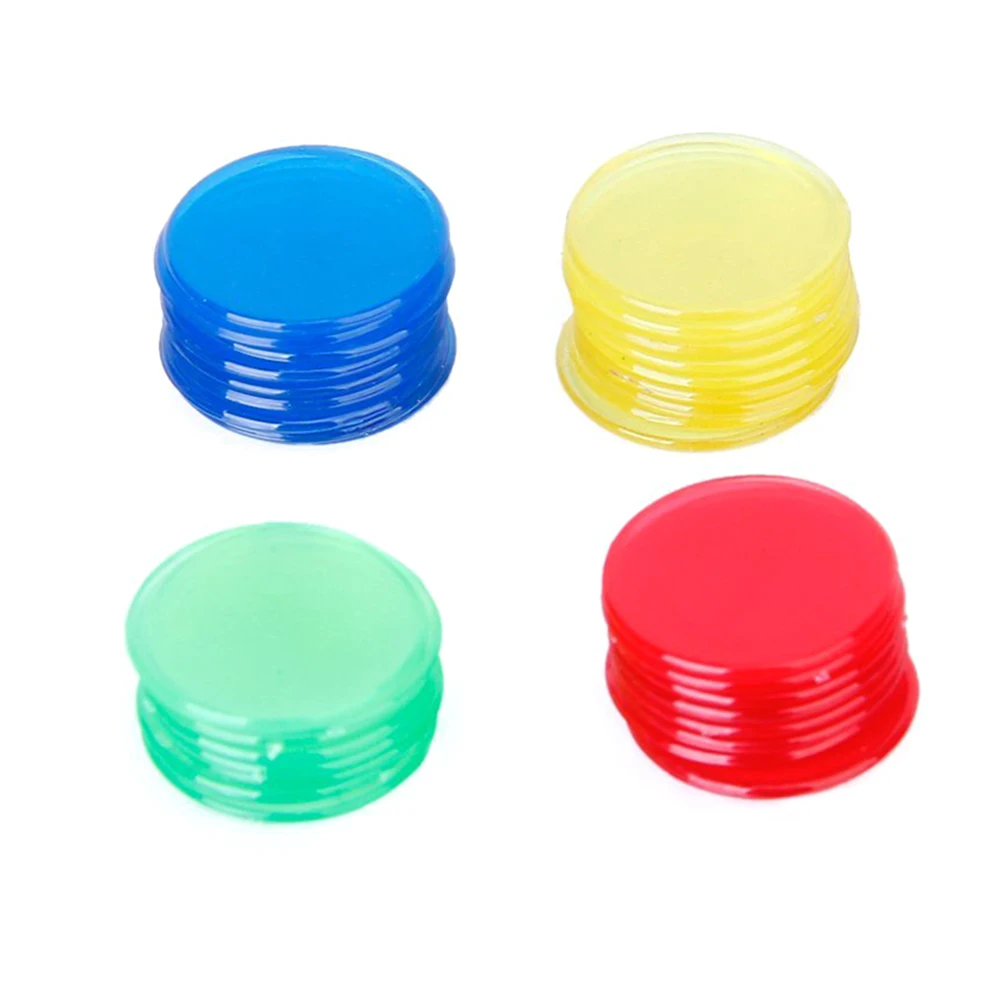 400pcs 4 Colours 3/4 Inch Pro Count Bingo Chips Markers for Bingo Game Cards