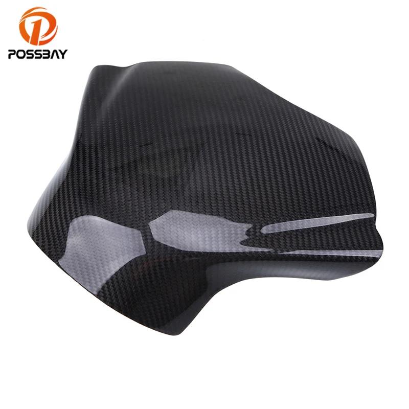 POSSBAY Motorcycle Oil Fuel Gas Tank Pad Tank Cover Protector Carbon