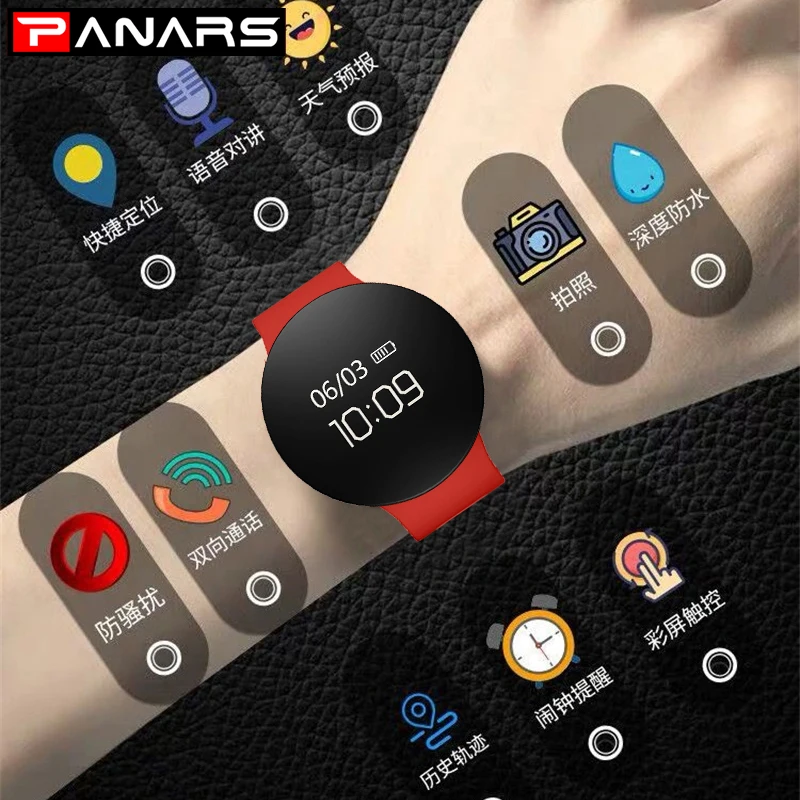 

PANARS Smart Watch Men Women Smartwatch For Android IOS Fitness Tracker Electronics Smart Clock Band Smartwach Heart Rate