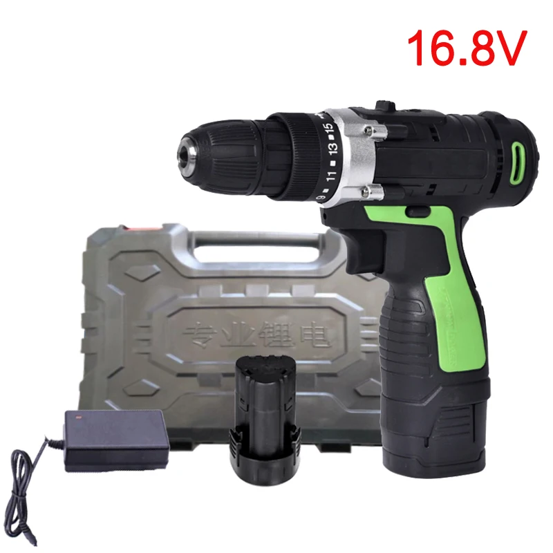 

16.8V Electric Cordless Mini Hand Drill Double Speed Lithium Household Multi-Function Electric Screwdriver Rotary Tool Tools