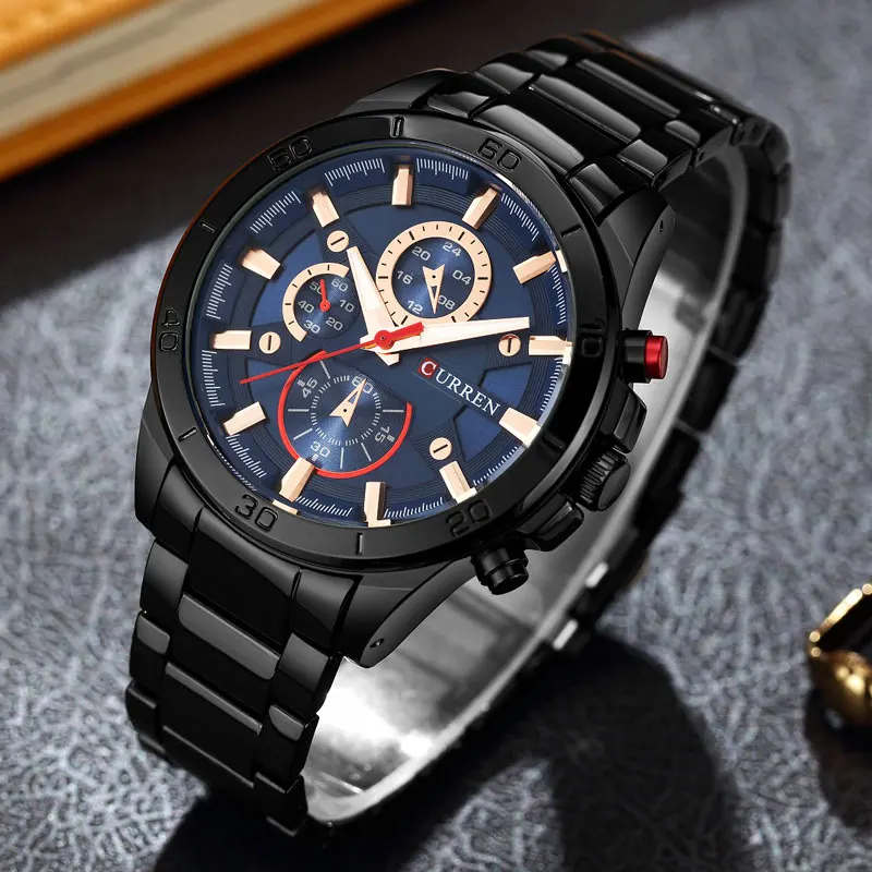 

2017 CURREN Men Watches Top Brand Luxury Men's Sports Quartz Watch Man Casual Business Stainless Steel Clock Relogio Masculino