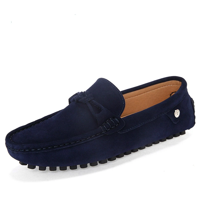 navy moccasins mens
