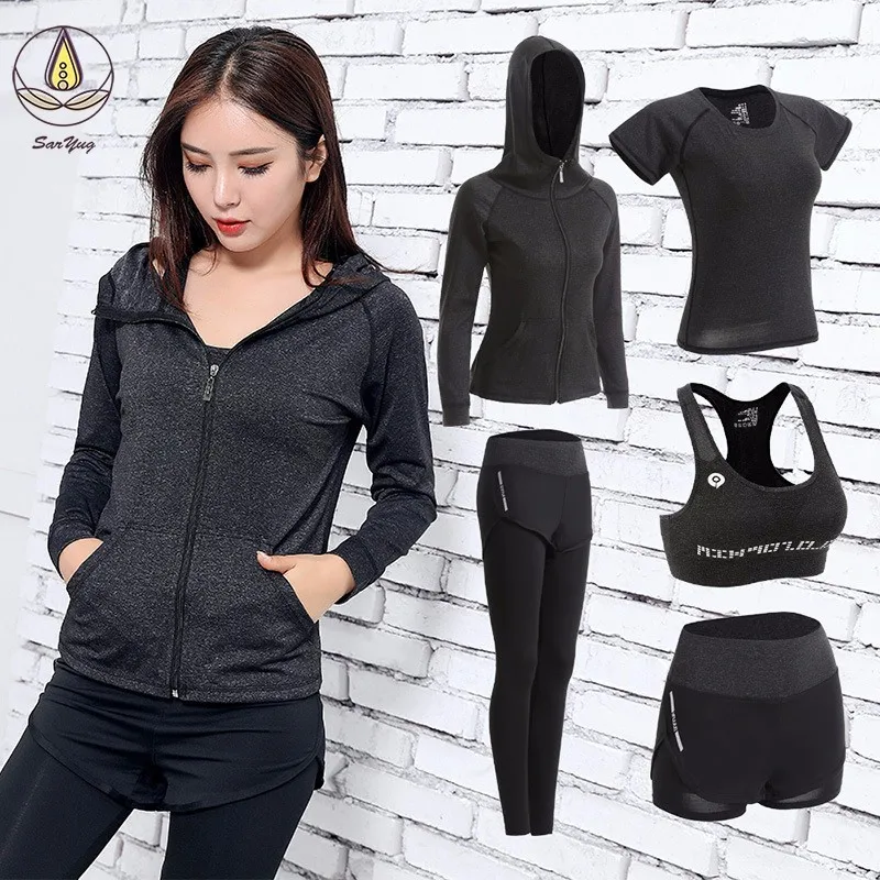 

2-5 Pieces Set Womens Yoga Sets Training Sports Sets Female Workout Clothes For Women Sportswear Gym Training Clothing Run Pants
