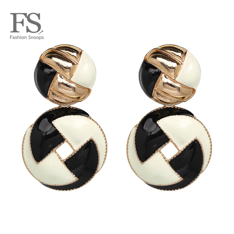 

FASHIONSNOOPS Special Design Fashion Women Drop Earrings 2018 Geometric Party Elegant Earrings Maxi Jewelry Wedding Accessories