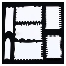 Sawtooth скребок для торта, пластиковый скребок для крема, набор шпателей для теста для выпечки, кухонные принадлежности, инструменты для украшения торта