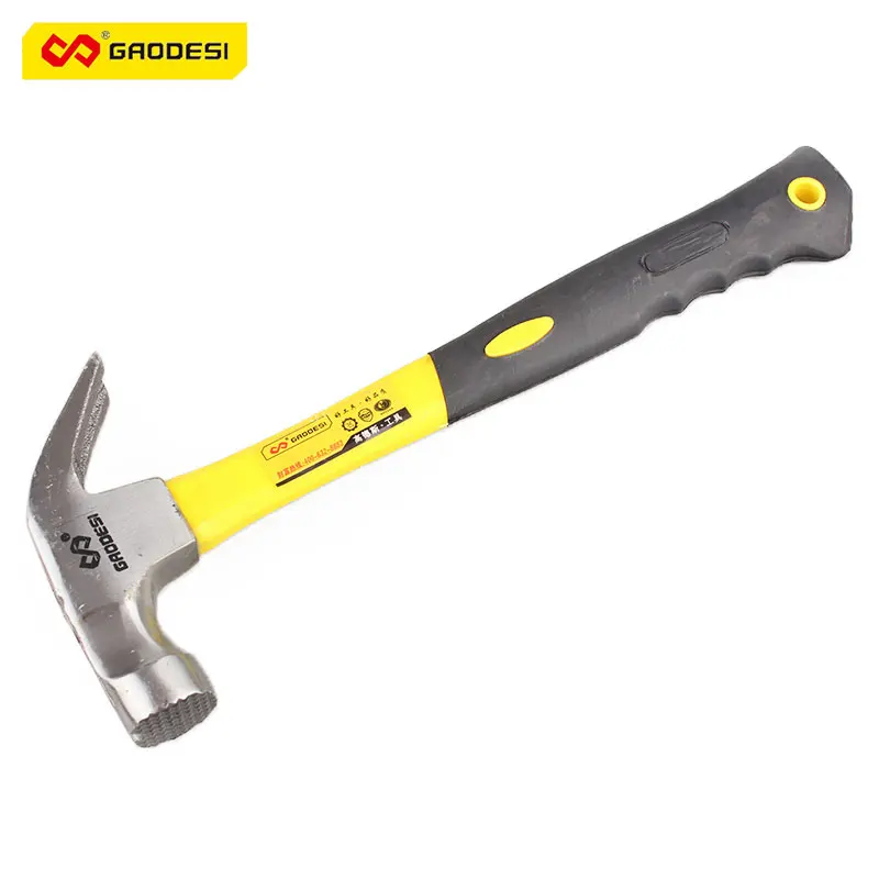 Multifunction Claw Hammer Carbon Steel Woodworking Household Hand Tools Nail Hammer Fibreglass