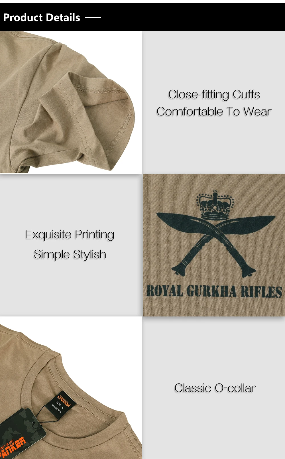 Отличная Элитная брендовая мужская летняя футболка, Тактическая Военная Стильная хлопковая короткая мужская футболка с круглым вырезом, быстросохнущая RGR