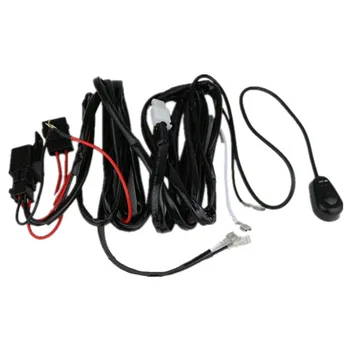 

Car Light Wiring Harness Power Switch & Relay Wiring Kit 12V For LED Light Bar Offroad 220W 16AWG 8ft 40A m1