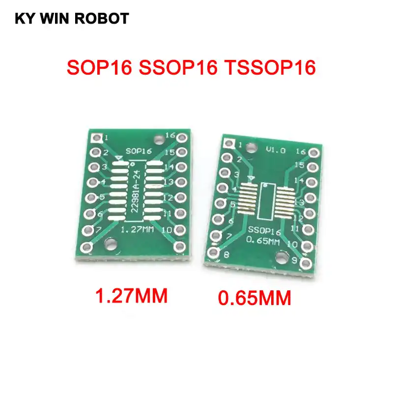 SOP16 SO16 TSSOP16 MSOP16 to DIP16 PCB Pitch 2.54mm Converter Board Adapter