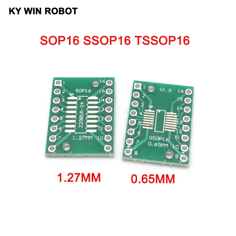 10 шт. SOP16 SSOP16 TSSOP16 к DIP16 Pinboard SMD для DIP адаптер 0 65 мм/1 27 мм до 2 54 Pin Pitch PCB плата