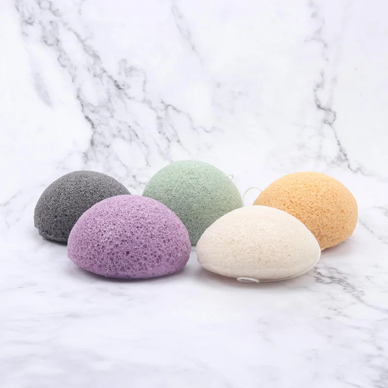 Губка Brainbow Konjac 1 шт. 100% натуральный спонж Конняку для очищения пор лица губка