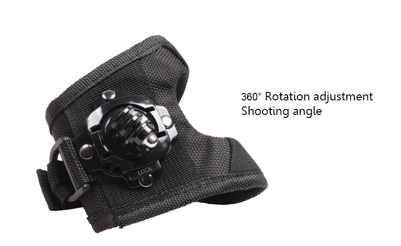 Glove Wrist Band 360 Degree Swivel Rotation Hand Strap Belt Tripod Mount