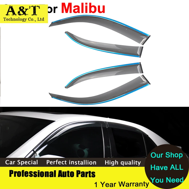 car styling Window Visors For Chevrolet Malibu 2011 2012 2013 2014 Sun Rain Shield Stickers Covers Car Styling Awnings Shelters car-window-covers-for-sun