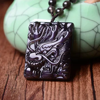 

The wholesale supply of natural light counter Genuine Rainbow Obsidian eyes icy pendant jewelry and Shilong