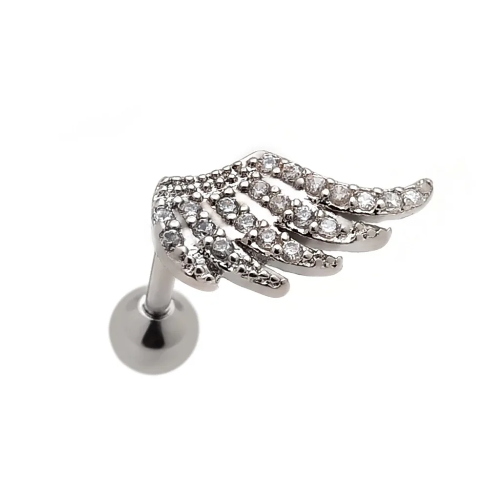 Buy New arrival 16gauge angle wing daith piercing tragus helix piercing earring