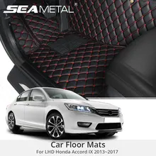Для LHD Honda Accord IX 2013 автомобильные коврики на заказ ковры Авто интерьерные коврики аксессуары для автомобиля-Стайлинг