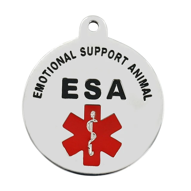 ESA Dog Tag Stainless Steel Dog Cat Id Tags Accessories Engraved Cat