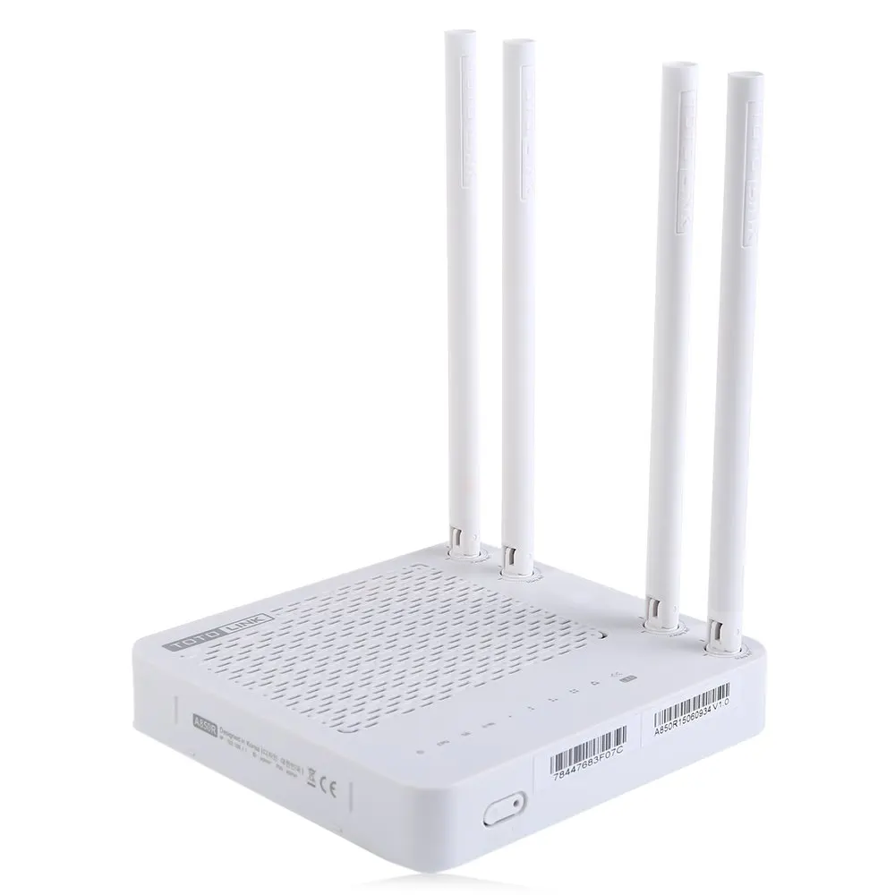  TOTOLINK A850R Smart Dual Band Four Antennas Wireless Router 802.11ac 1200Mbps High Power Dual Band 2.4GHz 5GHz WiFi Repeater 
