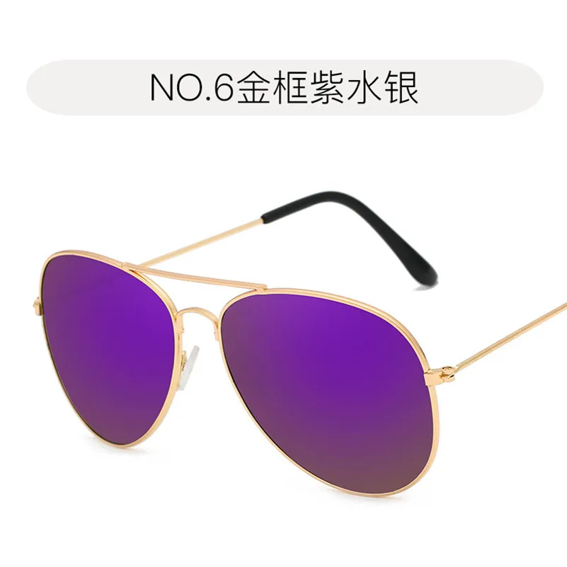 Hindfield ladies sunglasses Men women Goggle UV400 Europe and America fashion Accessories Trends neutral Beach Sun Glasses - Цвет линз: Gold frame Purple