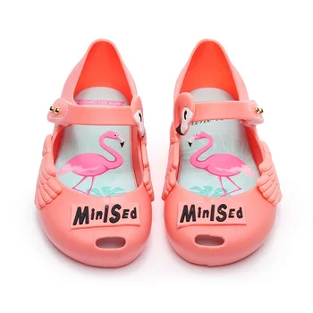 

Mini Sed Sandals For Girls Flamingo Themed Pvc Children's Jelly Shoes Pool Beach Water Shoes