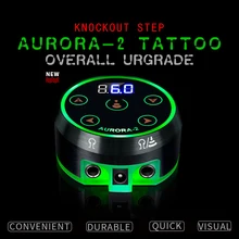 Профессиональный мини критических Аврора II с я ЖК-дисплей татуировки Питание с Мощность адаптер для катушки и поворотная тату-машина