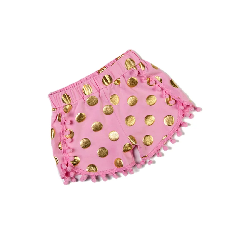 Шорты с помпонами для девочек розовые шорты с цветочным рисунком для маленьких девочек пасхальные шорты для девочек летние шорты - Цвет: 8