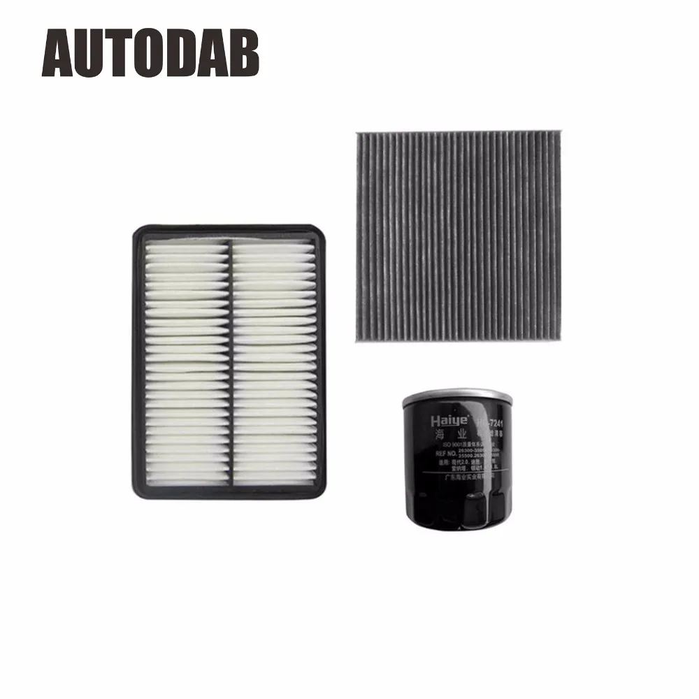 

High Quality filters for Hyundai Tucson 2.0L 2.7L air filter+oil filter+cabin filter