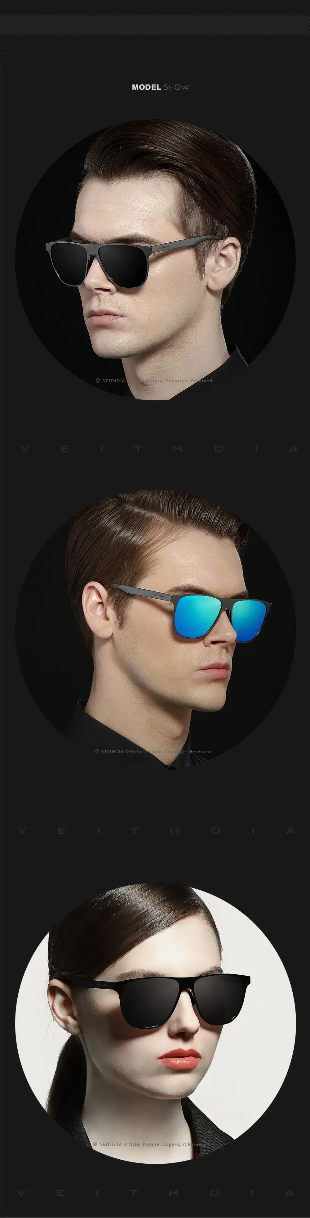 VEITHDIA брендовые Классические Мужские Винтажные Солнцезащитные очки поляризованные UV400 Линзы Аксессуары мужские солнцезащитные очки для мужчин/женщин