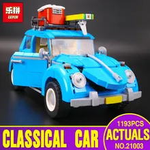 2018 LEPIN 21003 Série Technic Cidade Besouro Carro modelo Blocos de Construção Educacional Compatível legoing 10252 Brinquedo como presente das crianças