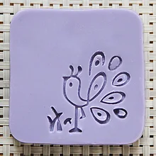 Натуральная ручная работа акриловая прижимка для мыла форма для выпечки Мини diy Павлин узоры органическое стекло 4X4 см 0180
