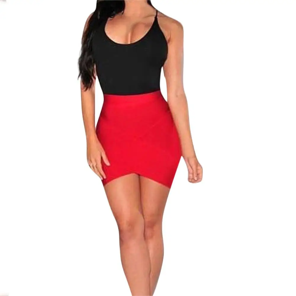 

2019 Summer Women Short Sleeve O-Neck Casual Slim Black Fashion Womens Stitching Round Collar Sleeveless Sexy Irregular Dress #8