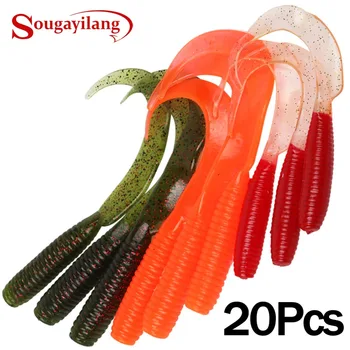 

Sougayilang 20pcs/ lot Big Soft Fishing Worm Lures 17cm 12g Fishing Soft Baits Fake Bait Carp Fishing Lures Fishing Tackle