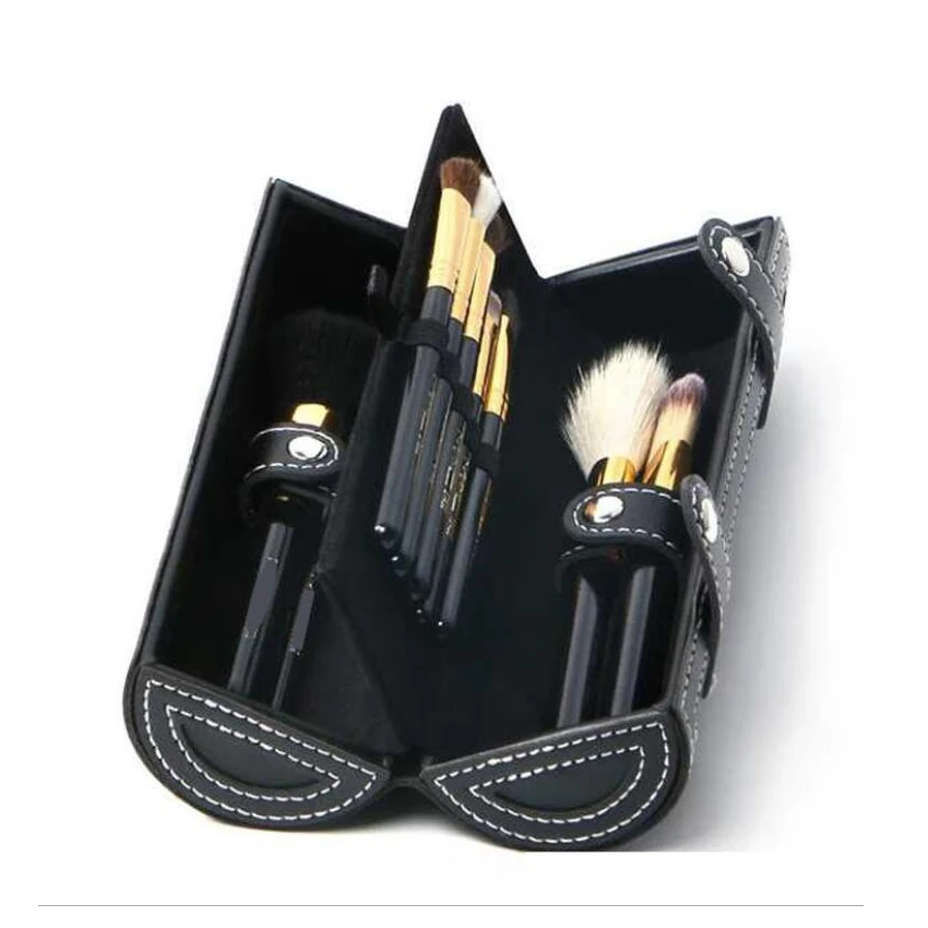 

Novo Makeup Brush 9pcs Set Kit High quality wool With wooden handle Barrel brush and Mirror Professional beauty tools bucket