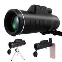 40X60 Monocular Zoom Optical Lens Telescope + Tripod + Clip Set For Mobile Phone Outdoor Activities