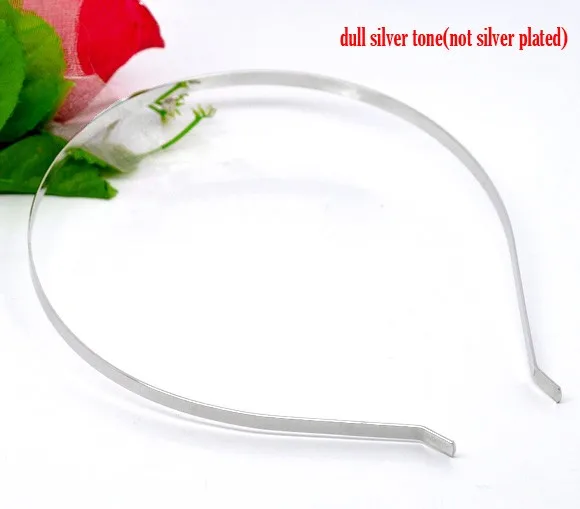 DoreenBeads 10 шт. Блестящая серебряная фотоободок для волос 14 5x12 5 мм в ширину (B12459)|silver