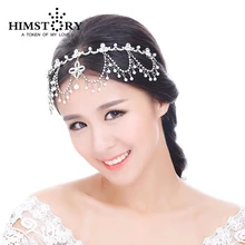 Free Shipping Elegant Pearl Tassels Rhinestone Star Bride Hair Accessory Crown Tiara Wedding Jewelry Bridal Accessories