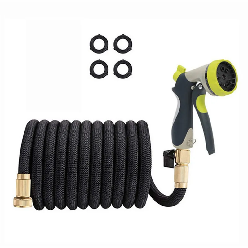

High quality 25FT-75FT Garden Hose Expandable Magic Hose Metal Spray High Pressure Car Wash Hose Garden Watering Outdoor Product