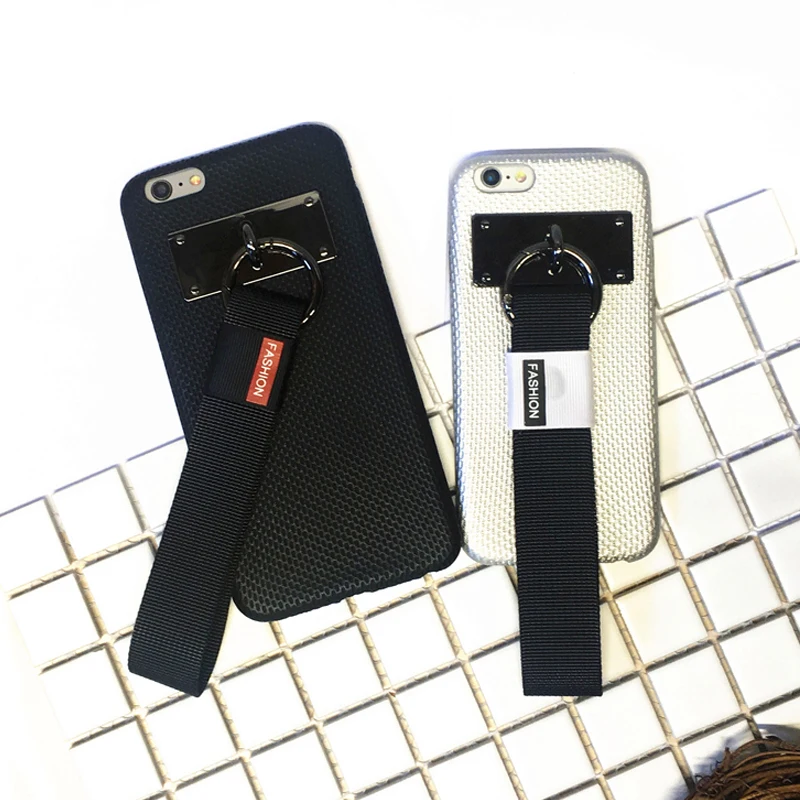 Fashion Case for iphone 6 case Soft TPU 7 with metal holder Black Band iPhone 6s plus Cover Coque |